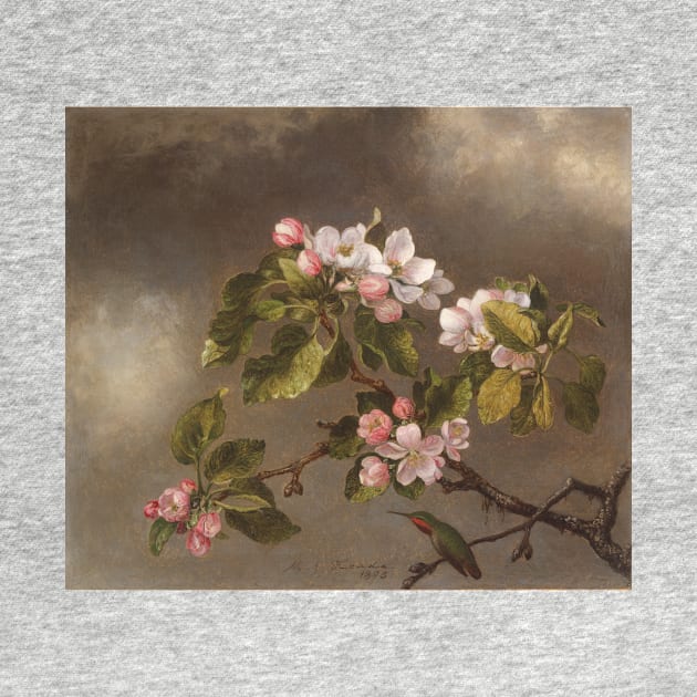 Hummingbird and Apple Blossoms by Martin Johnson Heade by Classic Art Stall